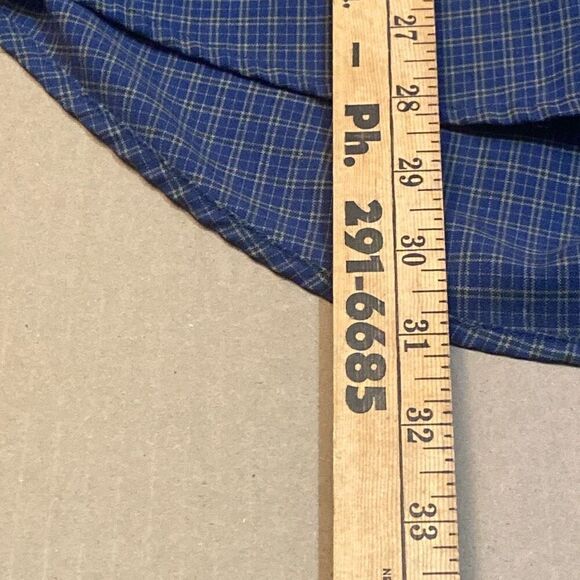 Cabela’s Blue Plaid Short Sleeve Button Up Shirt Men Size Medium - Picture 7 of 7